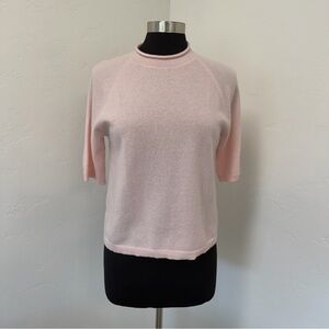 Ann Taylor Cashmere Soft Pink Short Sleeve Sweater Size M